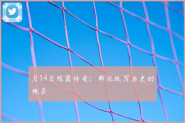 月14日绿茵传奇：那记改写历史的绝杀